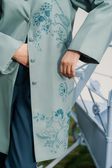 Marian Lightweight Embroidered Coat (Women)